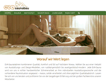 Tablet Screenshot of eva-saunabau.de